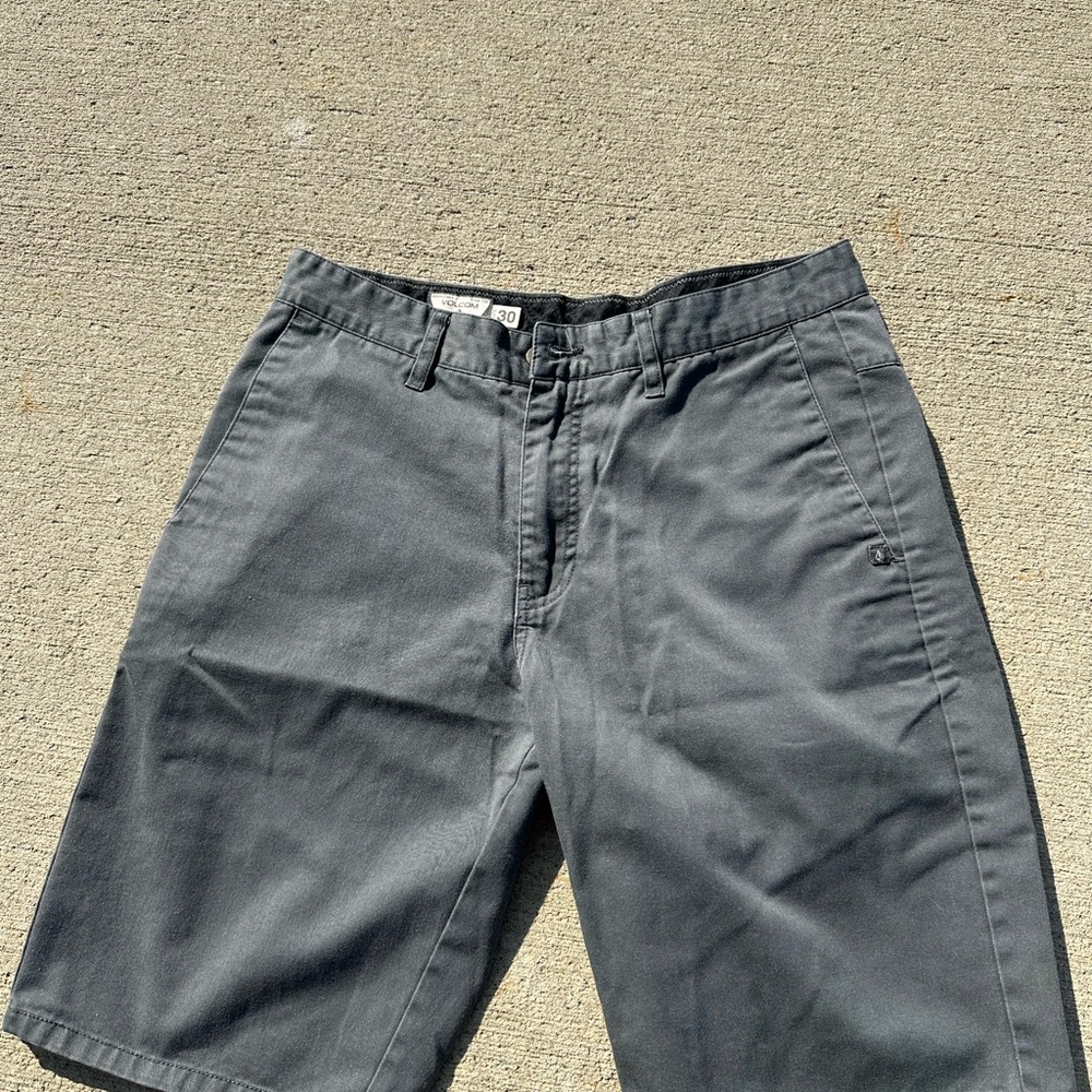 Volcom Charcoal Flat Front Shorts